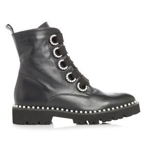 Dune London leather Purla Combat boots